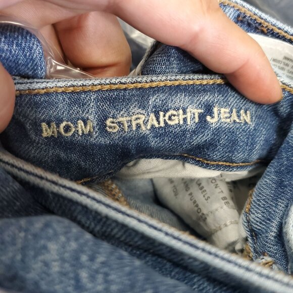 American Eagle Outfitters Jeans Women’s 0 Blue Mom Straight Stretch Denim - Picture 5 of 12